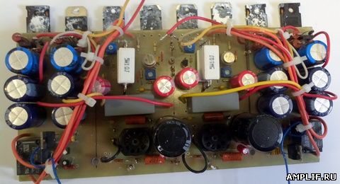 Схема гибридного лампово-транзисторного усилитель мощности ЗЧ Джеффа Маколэя (80 Вт)